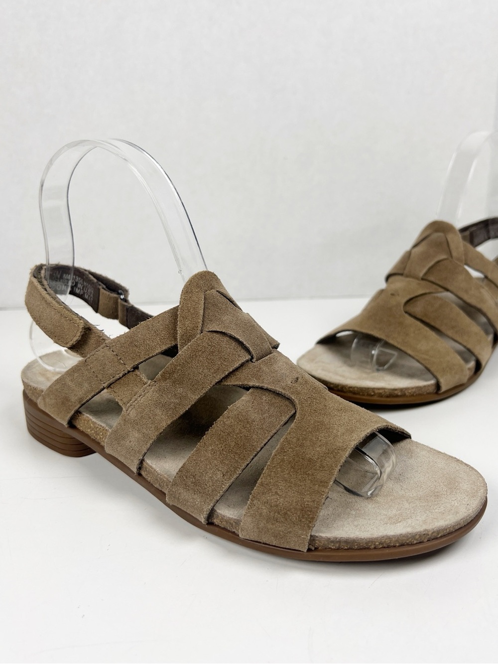 MUNRO Women’s Size 7.5N Narrow Sesame Tan Suede Corine Slingback Comfort Sandal